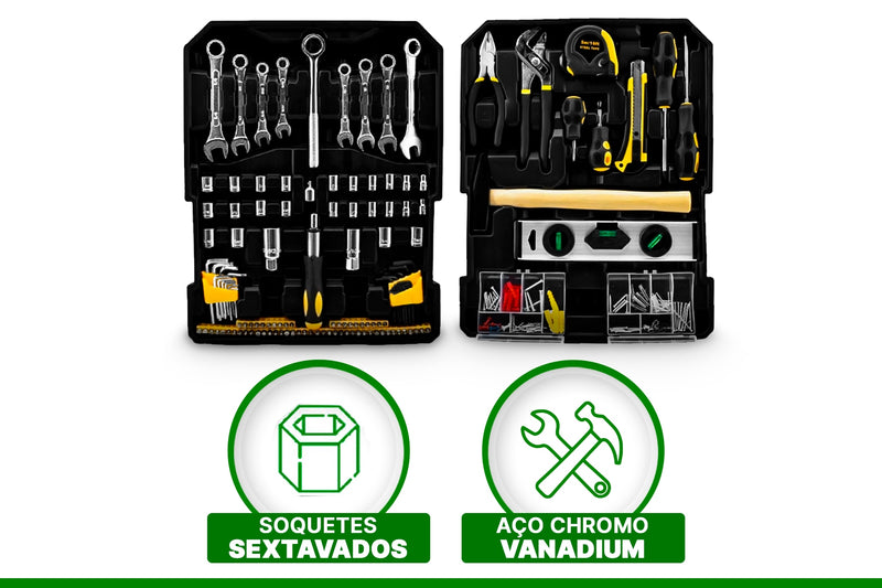 Maleta De Ferramentas Profissional Completa Com 254 Peças