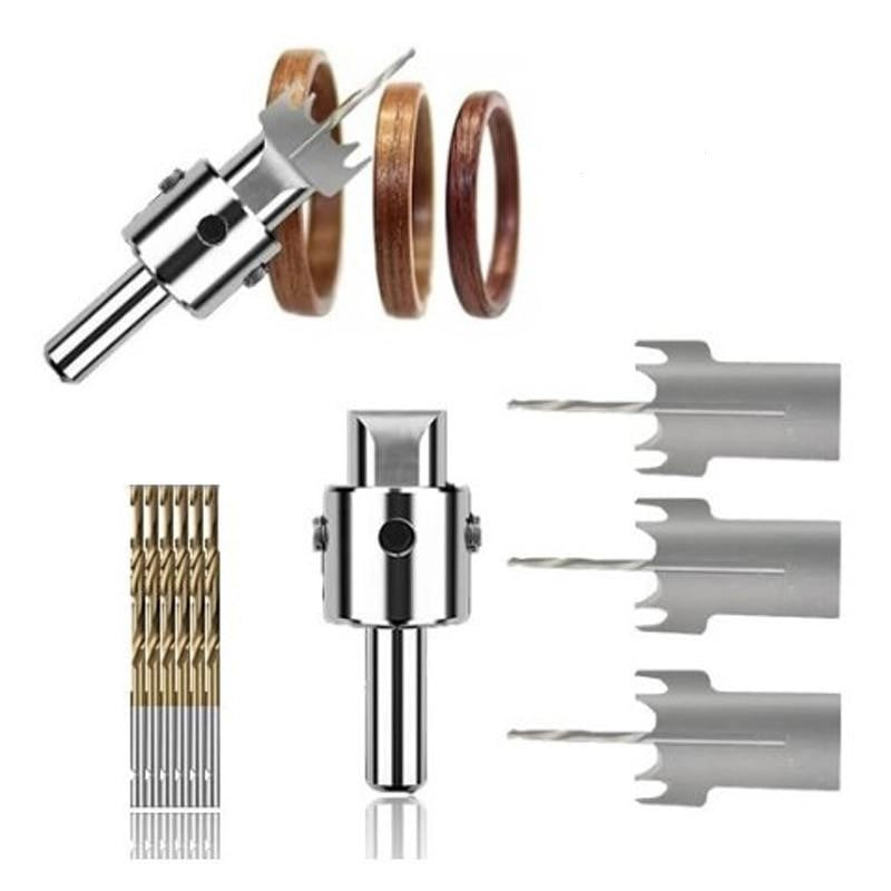 Broca para produção de anéis e botões de madeira Drill Bit™-KIT COM 10 PEÇAS